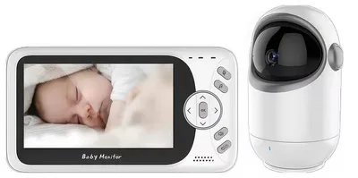 Produktbild von Babyphone mit Kamera 4,3 Zoll – HD Video, Nachtsicht, VOX, 2-Wege-Audio, 30 h Akku, Kein WLAN