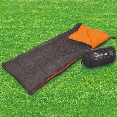 Produktbild von Schlafsack - 2 Wege Reißverschluss - L: 170cm - inkl. Tragetasche - Anthrazit/Orange