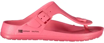 Produktbild von Stylische Damenpantoffel Rosa mit Print & Verstellbarer Schnalle