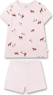 Produktbild von Sanetta Mädchen Schlafanzug - kurz, Kids, Pyjama, Baumwolle, Motiv Rosa 140