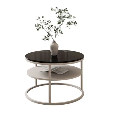 Produktbild von Couchtisch CIRI SLIM KASZMIR Hochglanz mit Ablage