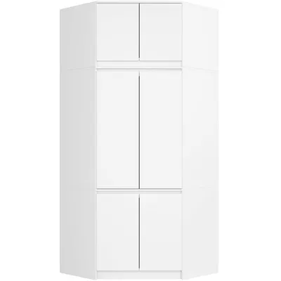 Produktbild von Akord Eckkleiderschrank Mit Aufsatz Weiß 100X50X235 Cm