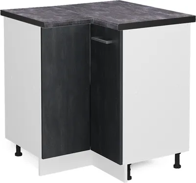Produktbild von Eckunterschrank Vicco R-Line Schwarz Beton 75.6 cm AP Anthrazit, Model 47632