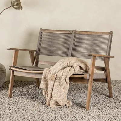 Produktbild von home24 Gartenbank - Braun - Holz Teilmassiv - 120 x 88 x 72 cm