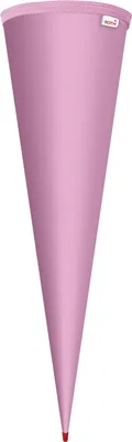 Produktbild von Schultüten-Rohling zum Basteln rosa - 70 cm rund - mit Rot(h)-Spitze ohne Verschluss