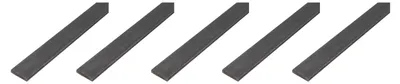 Zdjęcie produktu dla Alberts, 5 sztuk, płaska stal nierdzewna, surowa, wymiary 15 x 5 mm, długość 2 metry