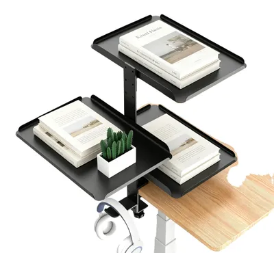 Imagen del producto de Estantería para escritorio, organizador ajustable de 3 niveles, diseño que ahorra espacio, color