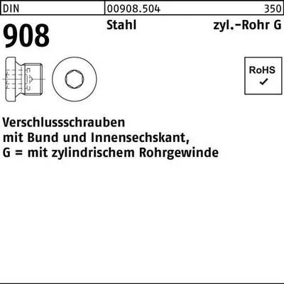 Produktbild von Reyher  Verschlußschrauben DIN 908 Stahl G 1 A (25 Stück)