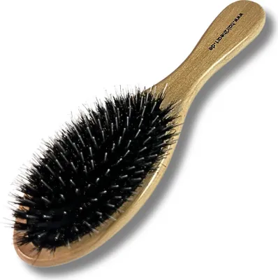 Produktbild von hair2heart kefa na predlžovanie vlasov pneumatická kefa z dreva so štetinami, 22,5 cm