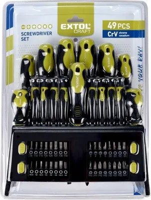 Produktbild von Schraubendreher mit Spitzen Extol Craft (53146) Set 49-tlg., CrV