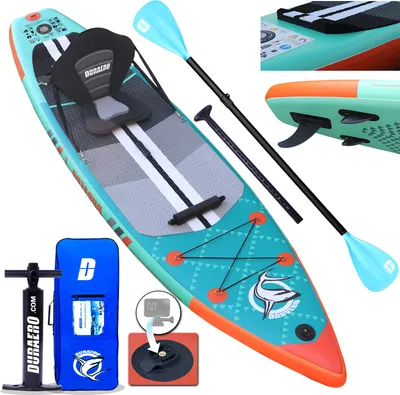 Produktbild von DURAERO Stand up Paddling Board Aufblasbare SUP Board Set, Tragkraft bis 150Kg, 330x76x15cm, Action-Cam Halterung, Komplettes Zubehör, Blau