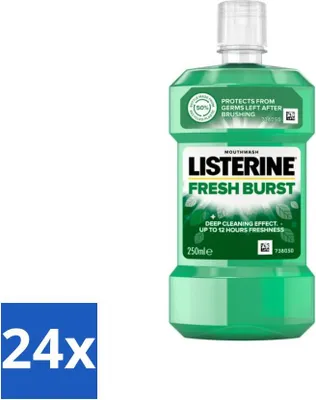 Image de Listerine - Bain de bouche - Fresh Burst - 250 ml - Pack avantage - 24 pièces