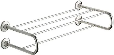 Produktbild von Doppelte Handtuchablage aus verchromten Messing