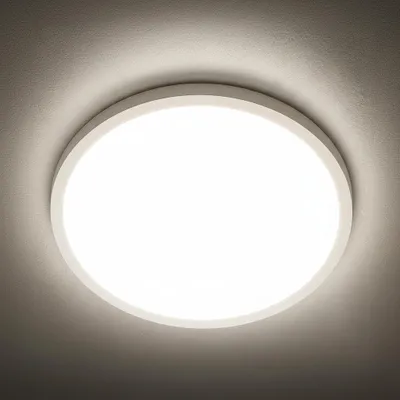 Produktbild von Led Deckenleuchte 4300lm Flach Lampe Decke 36W 37CM Naturweiß Ultradünn Rund Weiß Led Deckenlampe Küche Wohnzimmer Balkon Flur Badezimmer Schlafzimmer