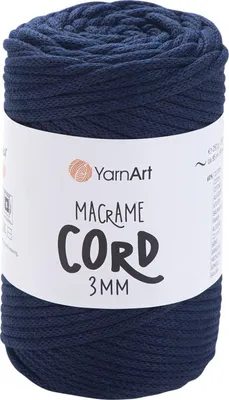 Zdjęcie produktu dla Yarn Art Macrame Cord 3 mm 85 m 784 Navy Blue Sznurek