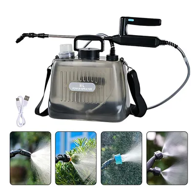 Obrázek produktu pro Tlakový postřikovač, postřikovač, 8l bateriový postřikovač na plevel, čerpadlový postřikovač, zádový postřikovač, zahradní postřikovač, na kyselinu octovou, vodu, hnojiva, ochranu rostlin