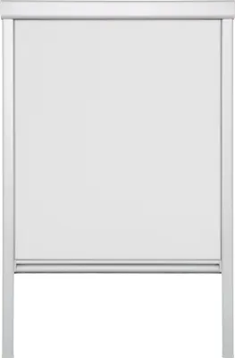 Produktbild von Lichtblick Dachfensterrollo, Weiß, 61,3 x 94,0 cm, Thermo Verdunkelung, Aluminium, silberbeschichtet, 100% passgenau, abwischbar, UV- & feuchtigkeitsbeständig, lichtecht, für Schlaf-/Kinderzimmer, Velux kompatibel: GGL, GGU, GHL, GPU, GPL, GTL, GTU, GHU, GLZ, C02, C04, F06, M06, M08, S06, S08, CK02, CK04, FK06, MK06, MK08, SK06, SK08
