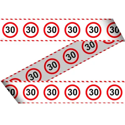 Produktbild von 30. Geburtstag Verkehrsschild Absperrband