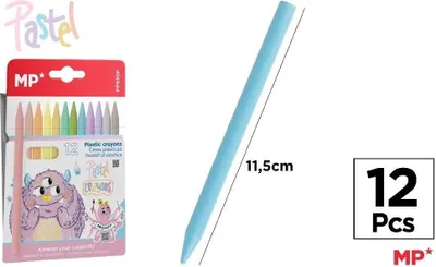 Image de Crayons de cire pastel 12 couleurs
