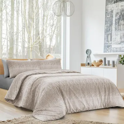 Productafbeelding van Home, Beddengoedset voor eenpersoonsbed, 100% katoen, beddengoed 90 x 200 cm, formaat hoeslaken, bedlaken en 1 kussensloop, gemaakt in Italië