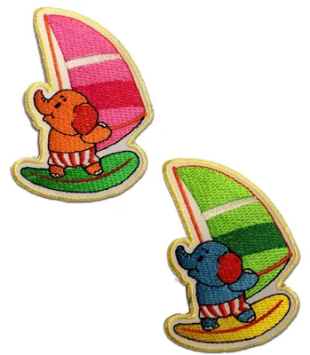 Obrázok produktu pre Surfujúci slon - nášivka, nažehľovacia, nášivky, nášivky, nažehľovacie, veľkosť: 6,0 x 8,5 cm