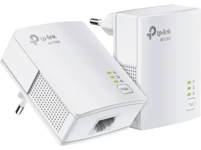 Produktbild von TP-Link AV1000-Gigabit-Powerline-Starter KIT, 1000 Mbit/s, IEEE 1901, IEEE 802.3, IEEE 802.3ab, IEEE 802.3u, Typ C, Gigabit Ethernet, 10,100,1000 Mbit/s, HomePlug AV2