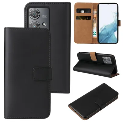 Produktbild von Handyhülle für Motorola Edge 40 Neo Klapphülle Bookcase Flip Cover Hülle Handy Tasche Etui Farbe: Schwarz