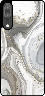 Produktbild von Smartphonica Telefon Fall geeignet für Huawei P20 mit Marmor Druck - TPU zurück Abdeckung Fall Marmor Design - Silber