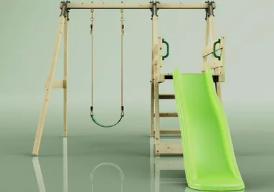 Produktbild von OutdoorToys Schaukel Orchidee aus Holz in Hellgrün Kinderschaukel