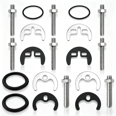 Image de 4 pièces de fixation, support pour robinet, installation universelle pour lavabo