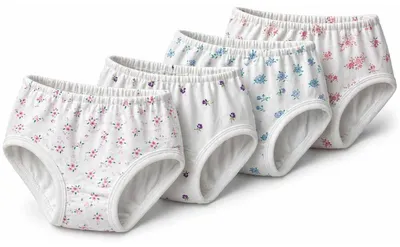 Produktbild von 4x Damen Slips Unterhosen Unterwäsche Baumwolle, Blumen/48/50