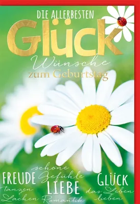 Produktbild von Geburtstag - Glückwunschkarte im Format 11,5 x 17 cm mit Umschlag - Ma
