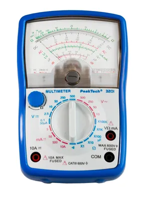 Produktbild von PeakTech P 3201 Analog-Multimeter – 500 V AC/DC, 10 A DC – Robustes Prüfgerät für Spannung, Strom & Widerstand
