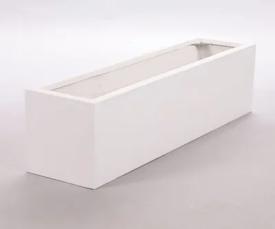 Produktbild von Elegant Einrichten | Pflanzkübel | Fiberglas | rechteckig | 100x25x25cm | perlmuttweiß