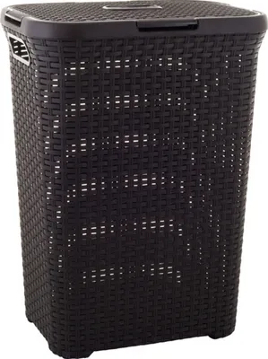 Produktbild von CURVER Wäschebox 60l in Rattan-Optik, Farbe Braun