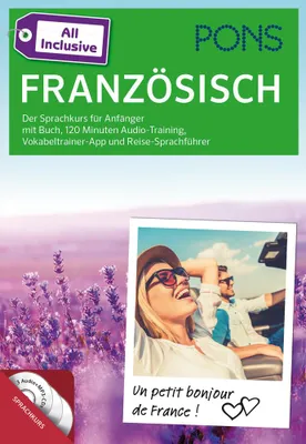 Zdjęcie produktu dla PONS All Inclusive Francuski – Kurs językowy dla początkujących, zawierający podręcznik, 120 minut nagrań audio, aplikację do nauki słownictwa oraz przewodnik językowy dla podróżujących