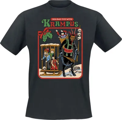 Produktbild von Steven Rhodes T-Shirt Herren Fun With Crampus schwarz L