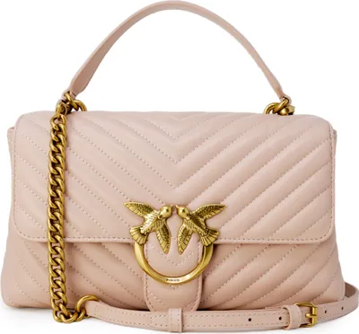 Obrázok produktu pre PINKO kabelka cez rameno Love Lady Puff Classic CL Sheep Nappa Chevron Cipria - Antique Gold lososová farba