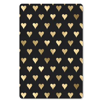 Produktbild von MuchoWow® Mauspad Mousepad Muster - Herz - Gold 18x27 cm - Mousepads - Maus Mat - Pad - Mausunterlage
