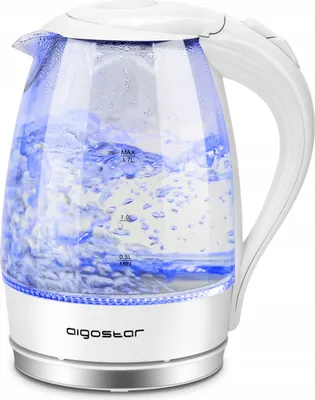 Produktbild von Elektrischer Wasserkocher Glas 2200W 1.7L Led Mit Filter Und Drehbarem Sockel