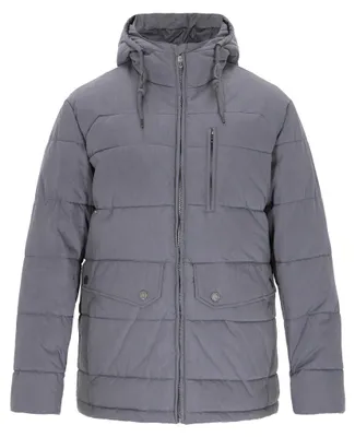 Produktbild von Herren Steppjacke mit Kapuze, Stehkragen und Reißverschluss Grau Größe M
