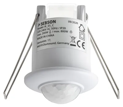 Bewegungssensor Unterputz 360° Einbau Decken Montage Infrarot Sensor SEBSON