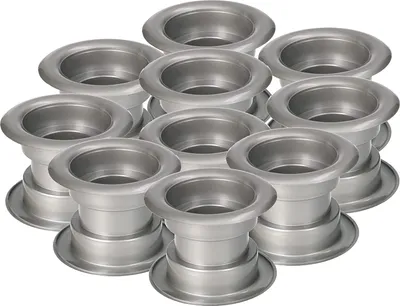 Produktbild von KOTARBAU® 10er Set Luftgitter Rund Silbergrau aus Kunststoff für Badezimmertüren