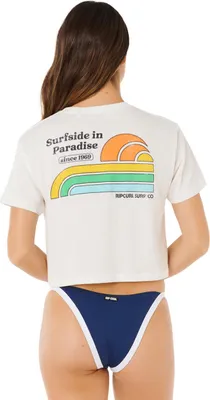 Produktbild von Rip Curl Damen T-Shirt SURF SIDE CROPPED TEE, Größe:L, Farben:bone