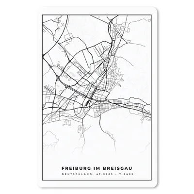 Produktbild von MuchoWow® Mauspad Mousepad Karte - Freiburg im Breisgrau - Karte - Stadtplan 40x60 cm - Mousepads - Maus Mat - Pad - Mausunterlage - Schreibtisch Accesoire