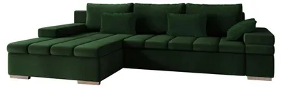 Produktbild von MIRJAN24 Ecksofa Bangkok, Stilvoll L-Form Sofa mit Schlaffunktion und Bettkasten, Wohnlandschaft (Seite: Links, Polo 889)
