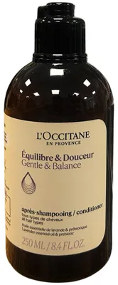 Imagen del producto de L'Occitane Gentle & Balance, unisex, acondicionador para uso diario, apto para todo tipo de cabello, para todo tipo de coloración, desenreda, aporta brillo, suaviza, 250 ml