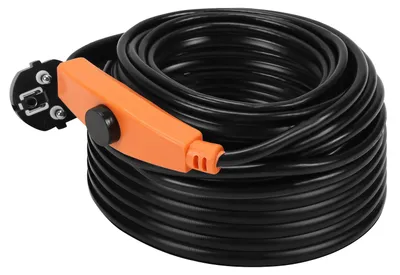 Productafbeelding van Ikodm verwarmingskabel, 18 meter, 288W, 16W/meter, IP68, verwarmingsband met thermostaat, buisverwarming, vorstbescherming voor waterleiding, geschikt voor huis en tuin