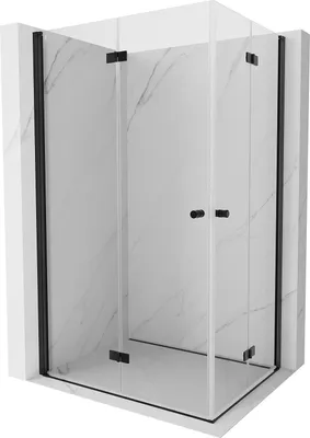 Image de Mexen Mist-F Duo cabine de douche pliante 95 x 115 cm, transparent, noir - 8A6-095L-115P-70-00