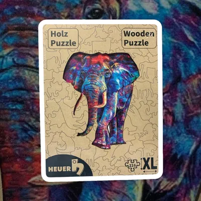 Produktbild von Creative-Art Wooden-Puzzle Holzpuzzle HEUER Motiv: Elefant, 216 Teile XL
